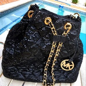 Michael Kors Frankie black quilted leather purse